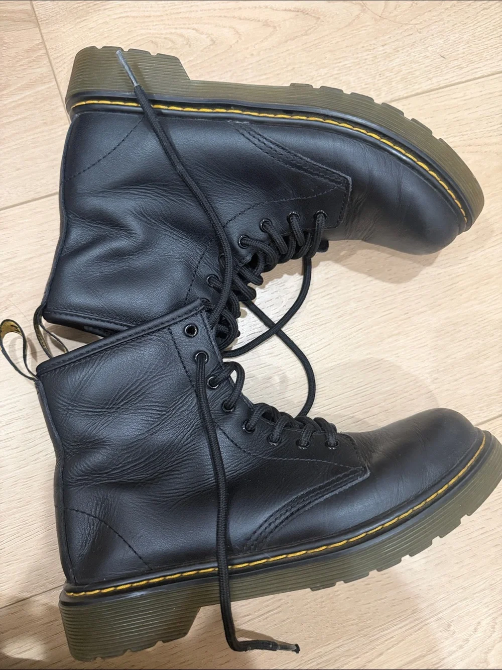 Dr. Martens Kids Black Lace-Up Leather Boots